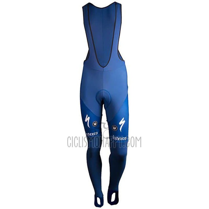 Deceuninck Quick Step Cycling Jersey Bib Tight 2020 Long Sleeve Blue White